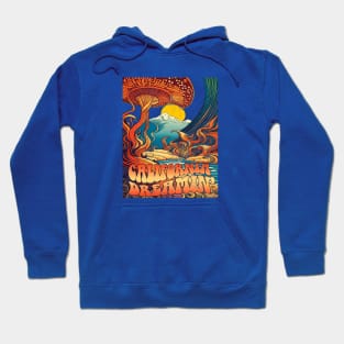 Retro 70's California Mushroom Landscape Hoodie